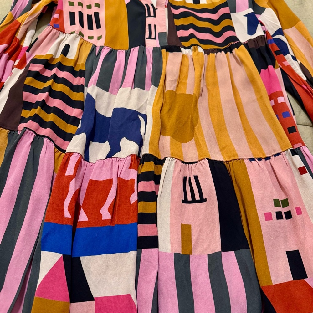 Colorful Geometric Pattern Dress - Picture 4 of 4